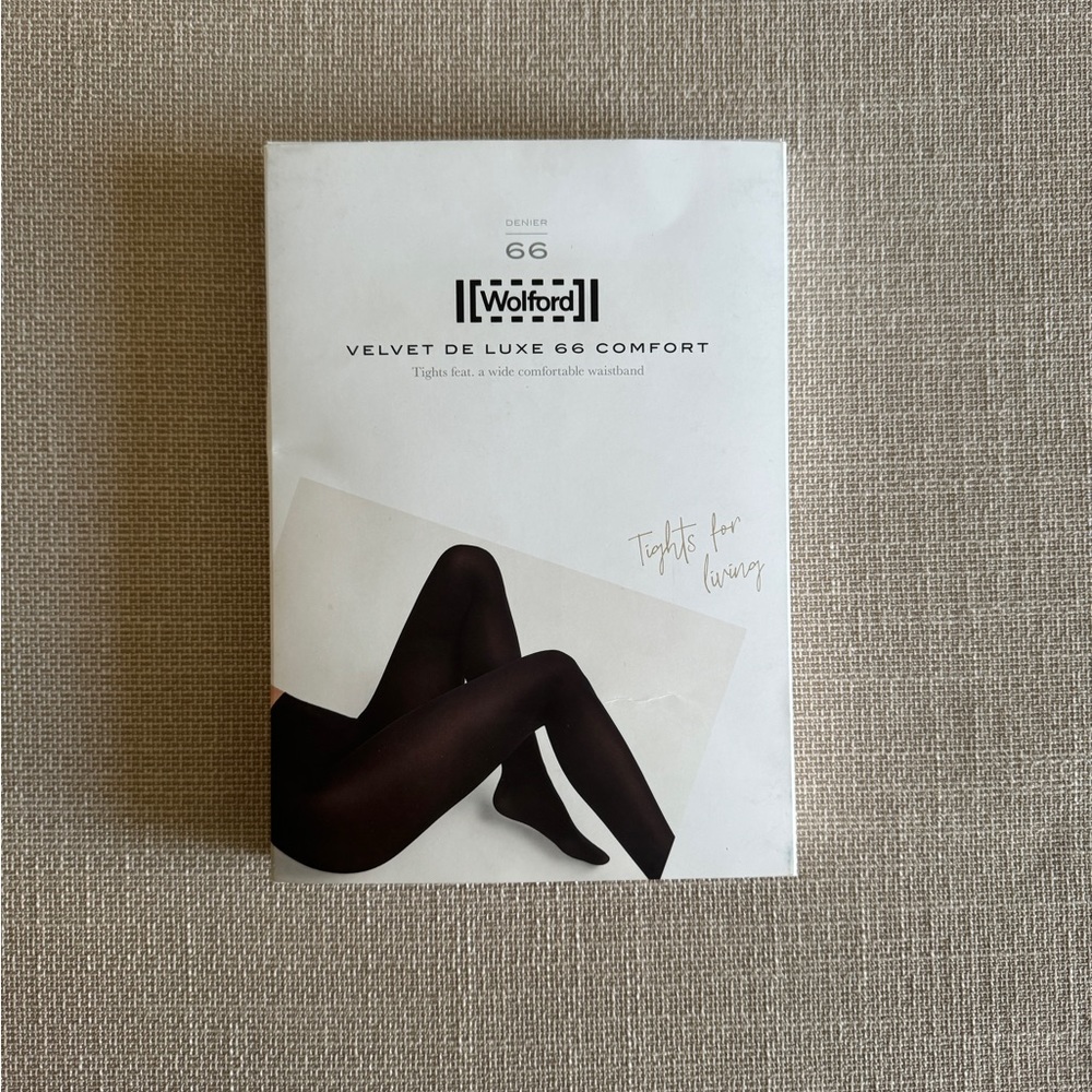 Wolford Anthracite Velvet Opaque Tights Small